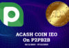 Acash Coin ACA First ever IEO In P2PB2B