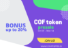 Crypto assets comparison platform Cryptoffer invites you to join the COF token presale campaign from October 31 to November 14.