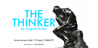 Exclusive ‘The Thinker’ NFTs To Release In 3D and Augmented Reality on ElmonX