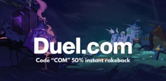 Duel.com Bonus Code “COM” 2026: 50% Instant Rakeback and 100% RTP Duel Originals